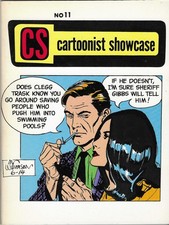 CARTOONIST SHOWCASE #11, 1971!! REPRINT FANZINE W/TARZAN, JAMES BOND, OTHERS!
