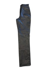 VAKKO Sport Vtg Classic Black 100 Soft Leather Straight Leg Zip Fly Pants Sz 4