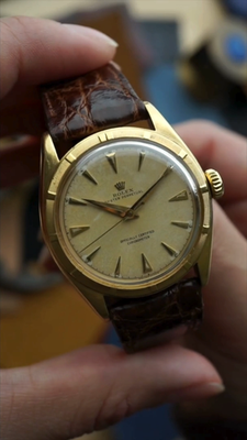 ヴィンテージROLEXケース Rolex 1952-53 Oyster Perpetual Bubbleback 6085 Automatic 18k