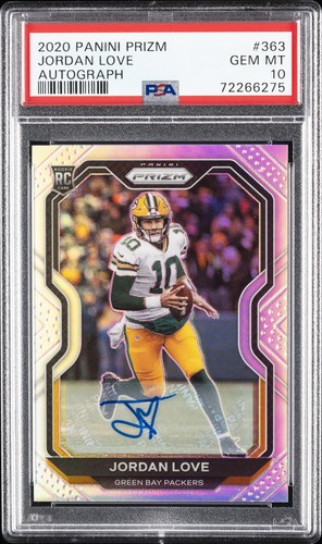 2020 PANINI PRIZM AUTO #363 JORDAN LOVE ROOKIE RC PSA 10