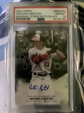 2024 Heston Kjerstad Topps Series 2 Baseball Stars Autos Black RC #/199 PSA 10