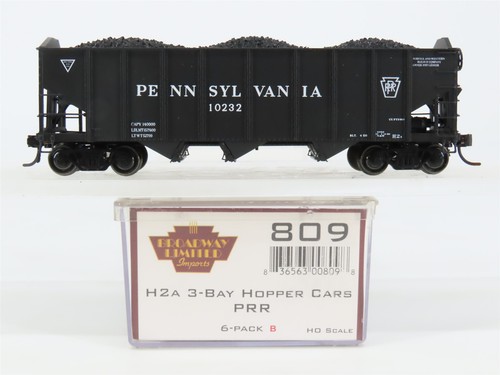 Tolva de 3 bahías HO Broadway Limited BLI 809 PRR Pennsylvania H2A #10232 con carga | Condition: Used