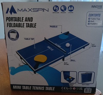 Table Tennis Table INNOV8 Sports Mini Portable Foldable Maxspin Sealed New