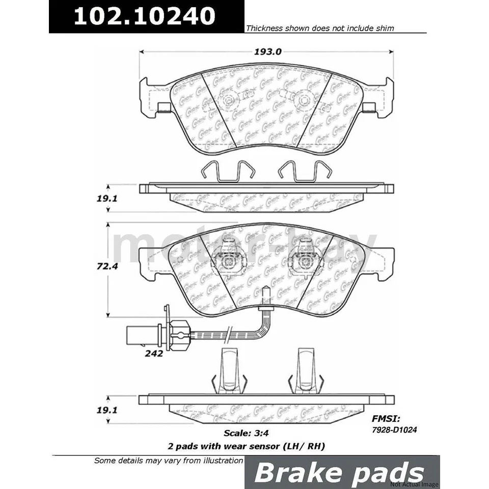 Rotores y pastillas de freno delanteros para Audi A8 Quattro 2005 2006 2007 2008 2009 2010 Foto 4 de 4