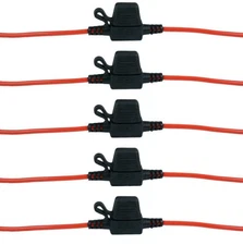 10pcs Inline Mini Blade Fuse Holder Splash Proof DC 12V 40A Fuses Car Automotive