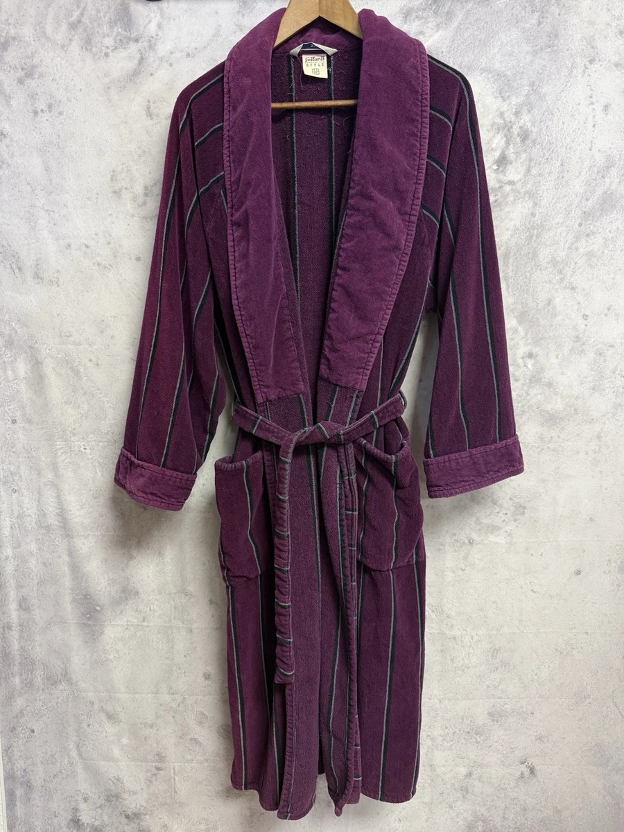 mens purple dressing gown Men's Waffle Kimono Purple Robe  towelnrobe