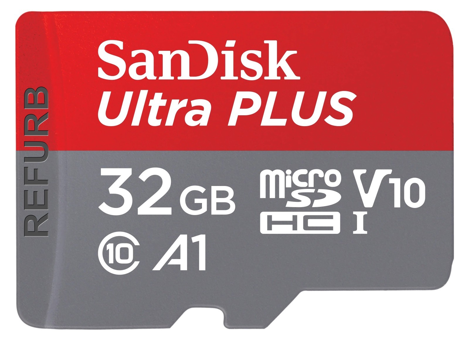 SanDisk - Ultra PLUS 32GB microSDHC UHS-I Memory Card U