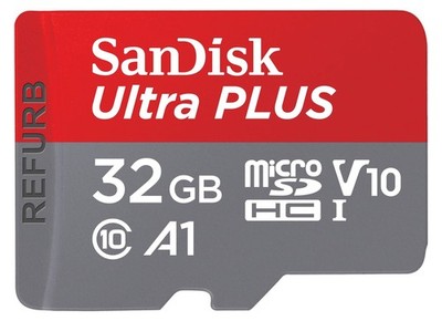 SanDisk - Ultra PLUS 32GB microSDHC UHS-I Memory Card U