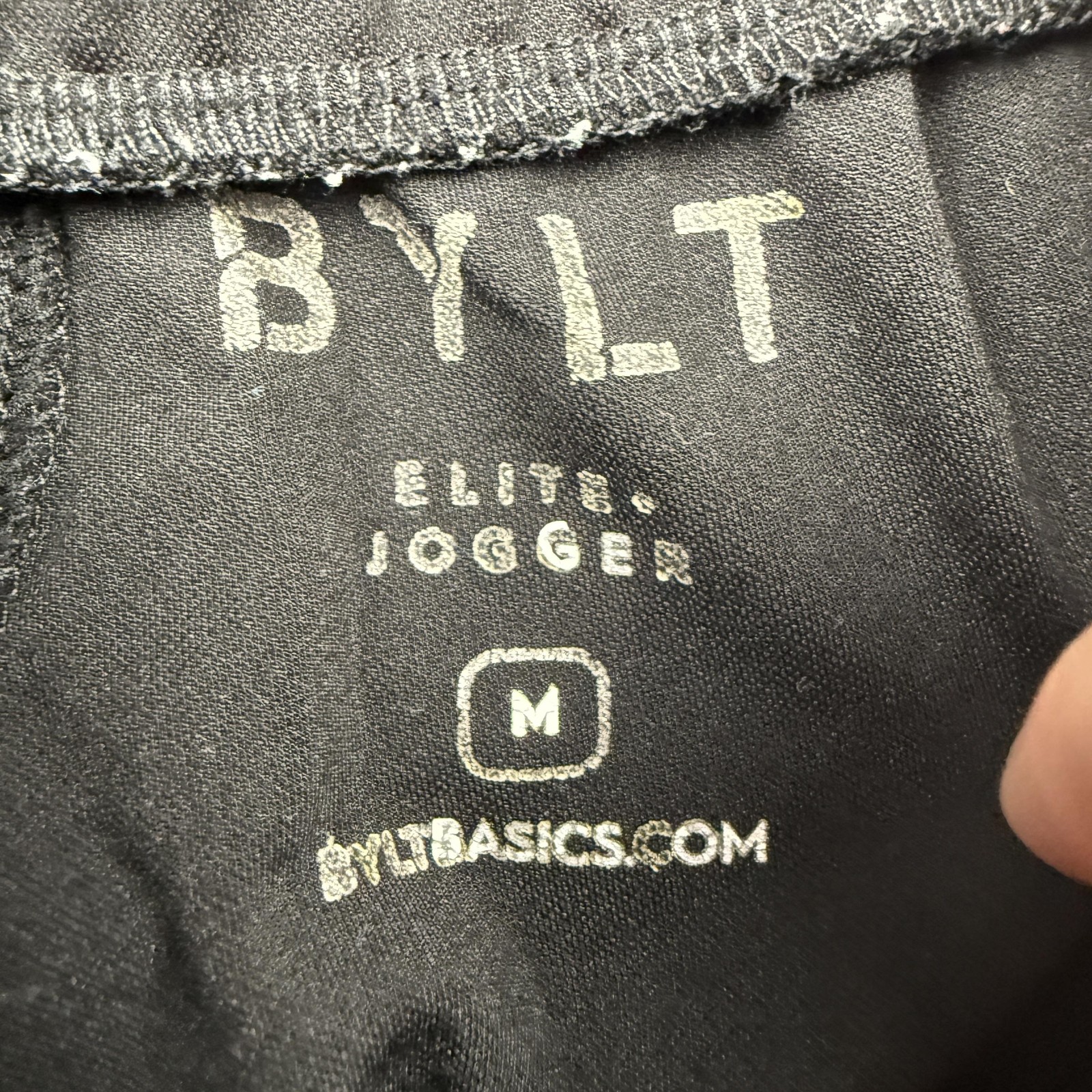 BYLT Elite Jogger Pants Mens Medium Black Athletic Tapered Cuffed Stretch Tech