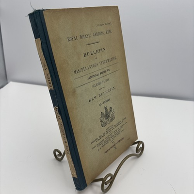 #ad 1906 Royal Botanic Gardens Kew Bulletin Rubber Additional Series HTF Antique $24.93