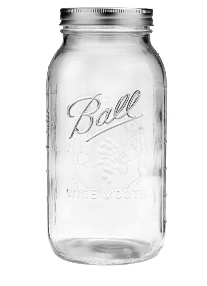 1/2 Gallon Mason Jar 64 Oz Ball Half gal Wide Mouth Canning or Moonshine Thumper