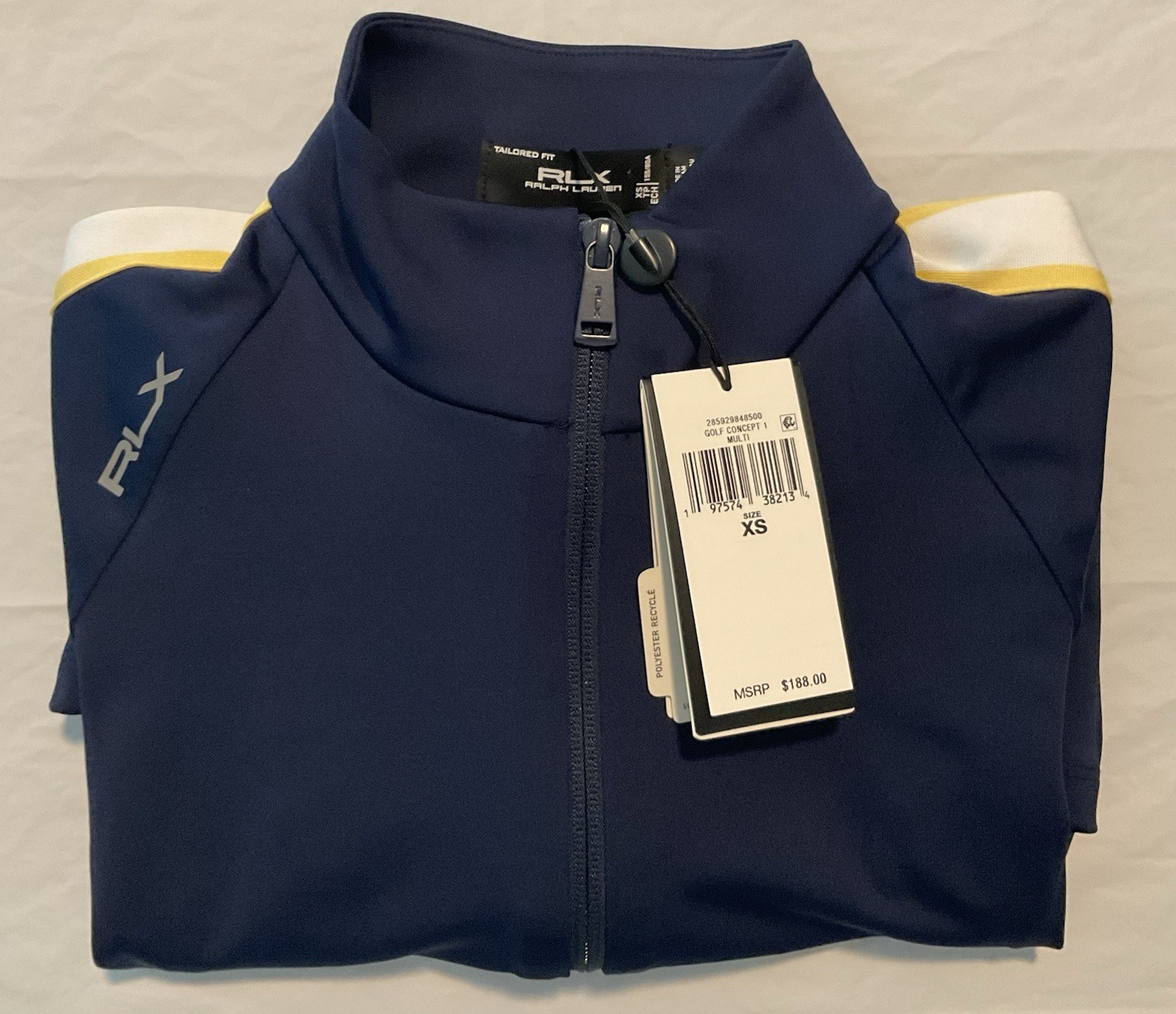 Ralph Lauren RLX Womens XS Navy Blue Golf Concept 1 Performance Full Zip Jacket thumbnail 14