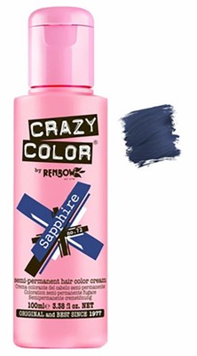 Crazy Color by Renbow Semi Permanent Hair Color Cream Dye 150mL Sapphire