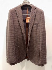 Men's "Loro Piana" Brown Houndstooth Cashmere Silk Blazer 50IT