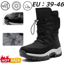 Winter Men's Snow Boots Outdoor Skiing Anti Cold Plush Integrated Mid Leg Boots