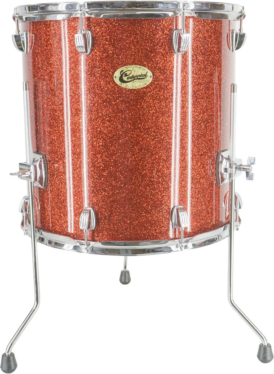 Ludwig Centennial Zep Red Sparkle 16x16 Floor Tom Drum | eBay
