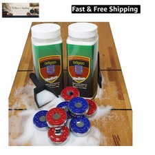 Shuffleboard Pucks w/ 2 Cans Shuffleboard Wax, Mini Dustpan and Brush for Shu...