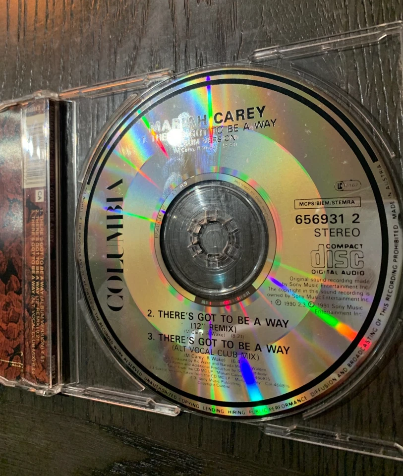 MARIAH CAREY THERE'S GOT TO BE A WAY - RARE CD SINGLE UK 1991 COLUMBIA 656931 2 Foto 3 de 4
