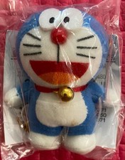 Doraemon plush mascot key chain 8cm bell unused 2003 Bandai