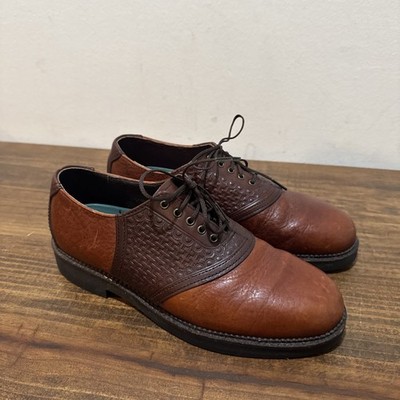 Men's HS TRASK Bison Leather Saddle Oxford Sz 8.5 M Shoe USA 4065