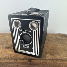 Kodak Brownie Target Six-20 Box Camera Untested Vintage Art Deco Photography