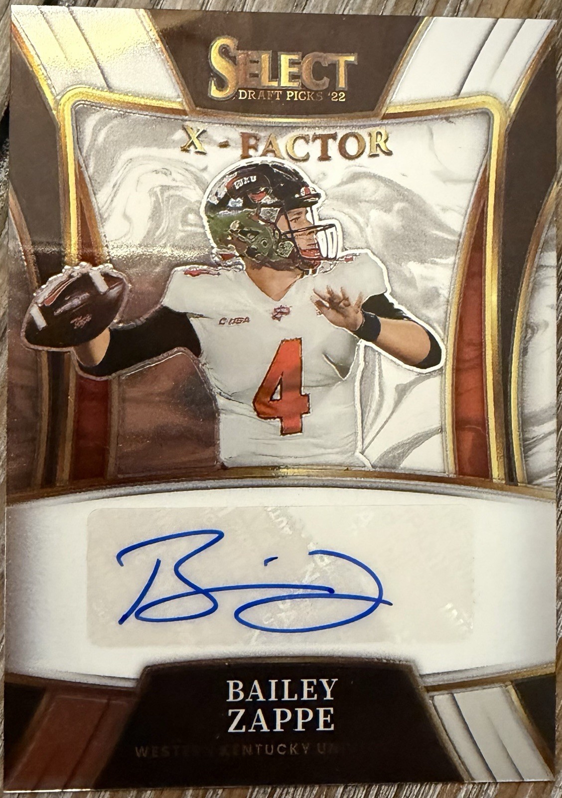 2022 Select Draft Picks X-Factor Signatures BAILEY ZAPPE Rookie Autograph #X-BZA