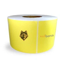 Thermal Transfer Paper Label/Industrial Grade 4"X 6" Yellow, with Perforation...