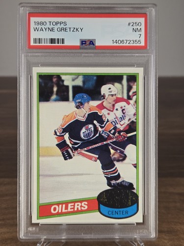 1980 Topps Wayne Gretzky #250 PSA 7 Near Mint Oilers HOF Vintage Hockey