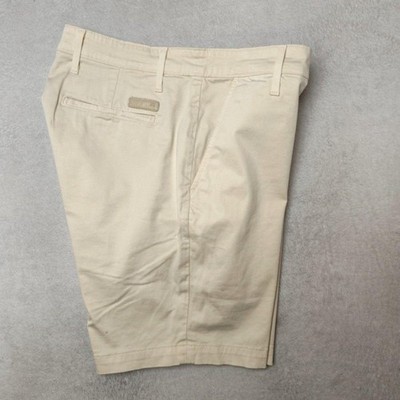 AG Adriano Goldschmied Shorts Mens 33 Beige 8.5'' Wanderer Chino Slim Stretch