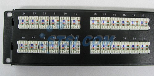 48-portowy sieciowy panel krosowy Siemon HD6-48, płaski 2U czarny NOWY ZAPIECZĘTOWANY ~STSI - Zdjęcie 6 z 9