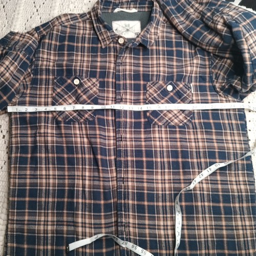 Huntington Surf Plaid Button Down Shirt Mens 2XL Lined Flannel Thick Shacket - Picture 7 of 12