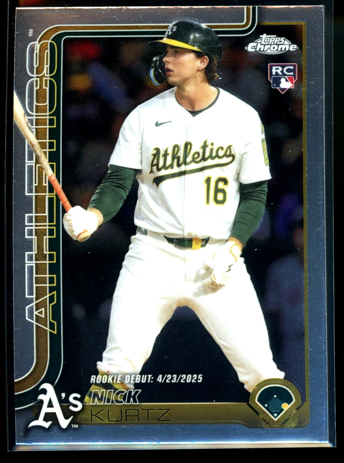2025 Topps Baseball Chrome Update Nick Kurtz #USC180 RC Athletics