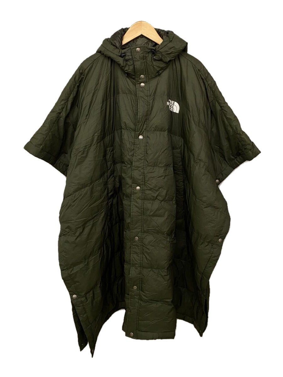 ALTRA THE NORTH FACE altro cappotto poncho imbottito OMAGGIO nylon kaki tinta unita NY82230