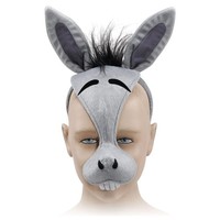 Donkey Mask & Sound (H/B) - Fancy Dress Costume Accs Neu