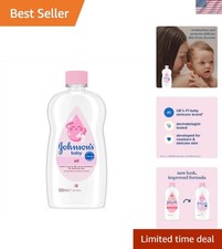 JOHNSON'S Hypoallergenic Baby Oil 500ml - Locks in Moisture for Sensitive Skin