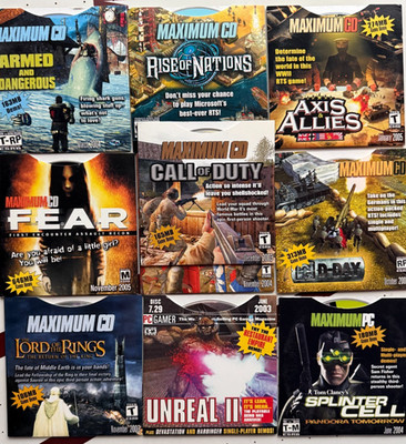 Maximum PC Demo Discs 2003-2005 Lord of the Rings COD Splinter Cell Unreal II