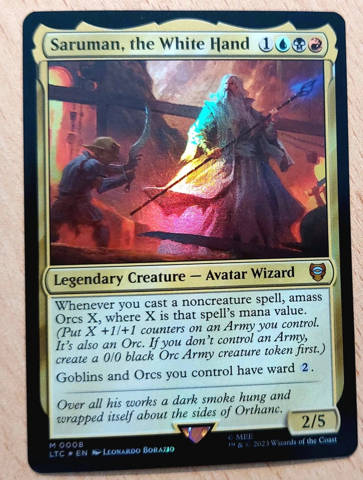 Mtg Magic: +FOIL+ Saruman, die Weiße Hand/ the White Hand, Commander, Mint - Bild 3 von 4