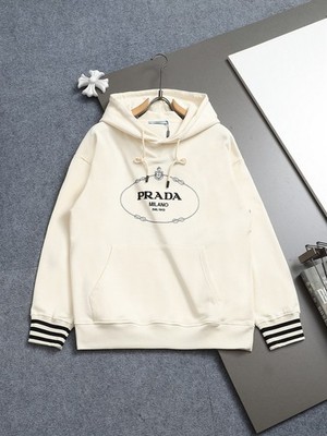 Prada 25FW classic logo embroidered hoodie