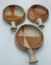 Studio Pottery Stoneware Bowls With Handle - 1 Signed