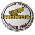 Vintage Honda Born Rebel Sign - Motorcycle Gas Pump Porcelain Sign