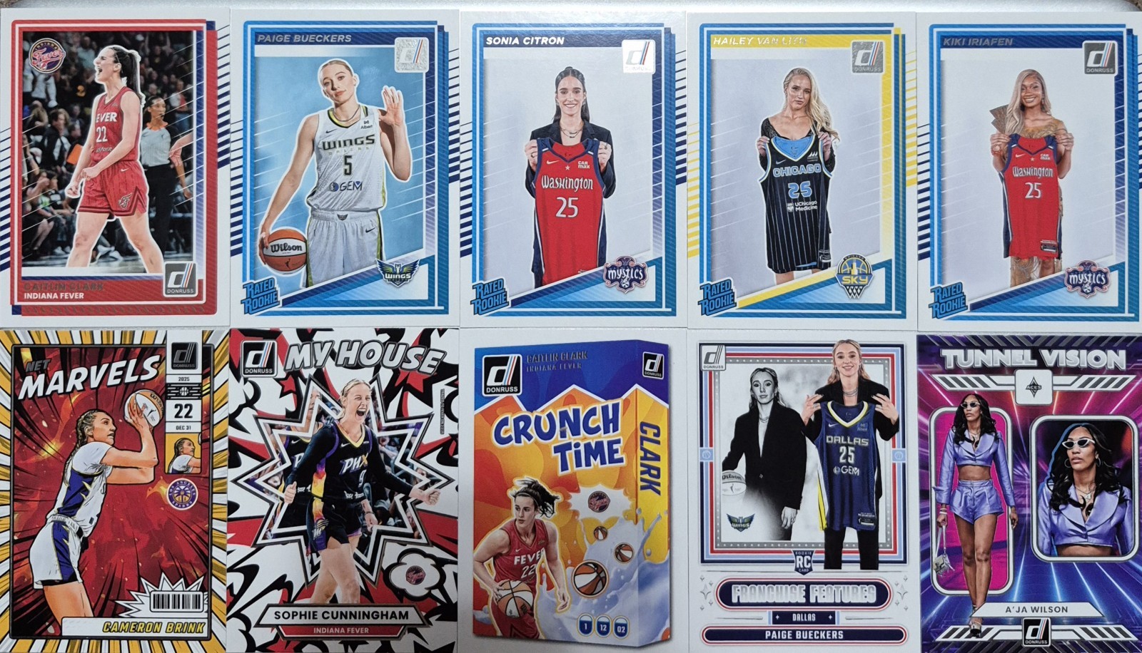 2025 Panini Donruss WNBA Vets, Rated Rookies and Inserts You Pick