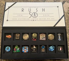 Vintage Rush 50th Anniversary Limited Edition Pin Set New Old Stock NOS