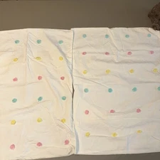 Urban Habitat Kids Pillow Shams~Callie Cotton Jacquard Weave~Colorful~Pom Pom