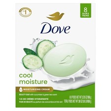 Dove Beauty Bar Cool Moisture Cucumber Green Tea 8 Pack
