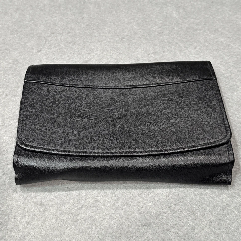 Cadillac Owners Manual Leather Case Black Cover Factory Original Pouch Holder - Image 2 of 4