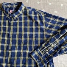 Ralph Lauren Shirt Mens XL Chaps Button Down Blue Yellow Casual Preppy