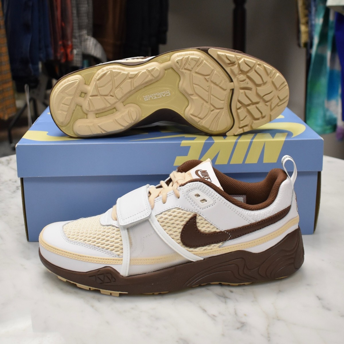 NWT Nike Zoom Field Jaxx Travis Scott White Chocolate Sneakers 