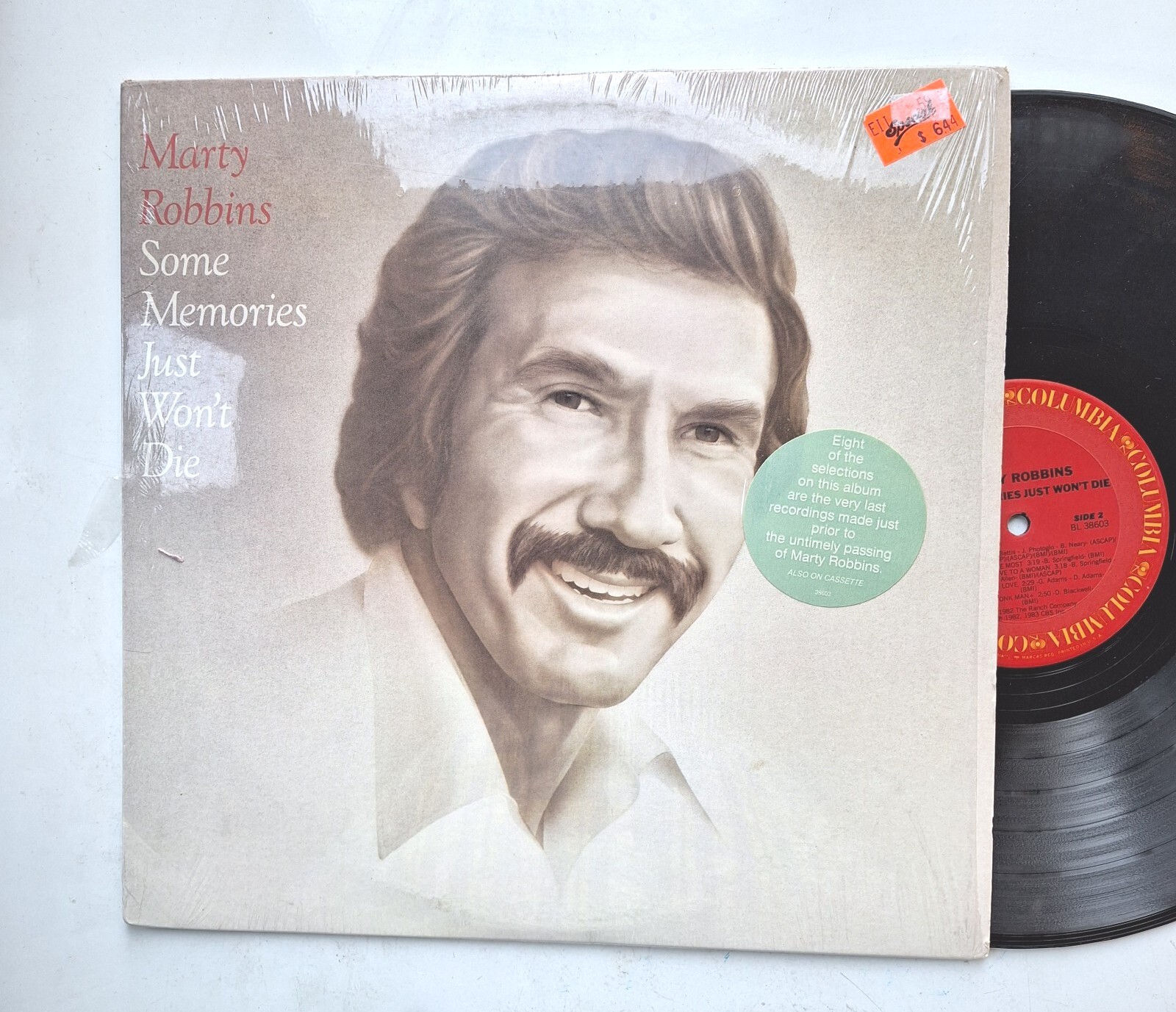 Marty Robbins Some Memories Just Won't Die Vinyl LP Open Shrink Hype Sticker