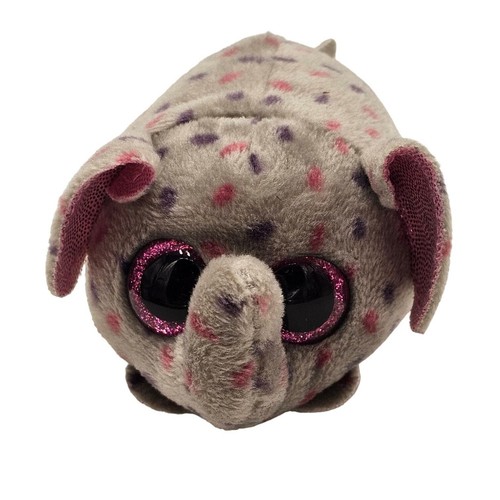 Polka Dot Elephant Beanie Baby Trunks Tiny Babies Sparkle Pink Eyes Glitter