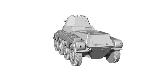 Sd.Kfz-234-2. WWII ALEMANIA. Compatible con: Bolt Action, Chain of Command,etc - Zdjęcie 4 z 6